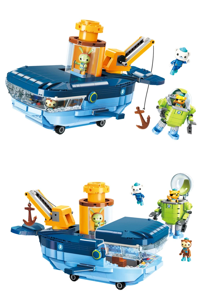 Конструктор Octonauts Barnacles Kwazii песо Tweak, наборы моделей, детские игрушки, совместимые с Duplo игрушки и хобби 3714