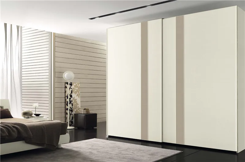 Современная раздвижная дверь для гардероба Белая лакированная ДВЕРЬ