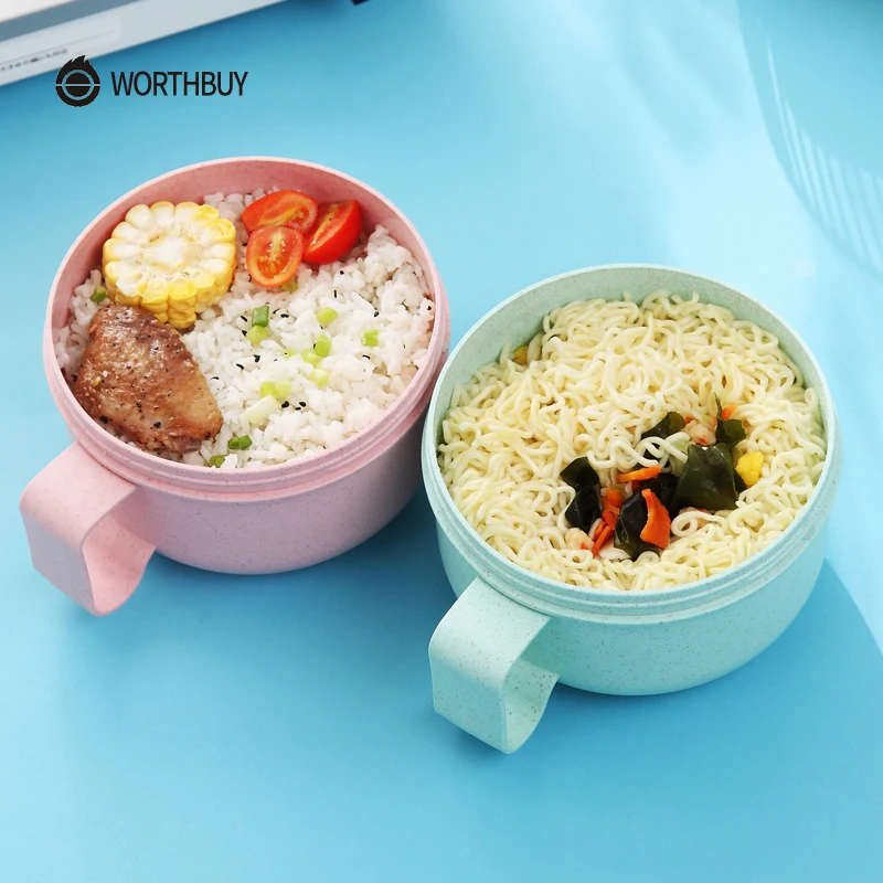 WORTHBUY японская миска для лапши с крышкой посуда детей кухня пшеничная соломенная