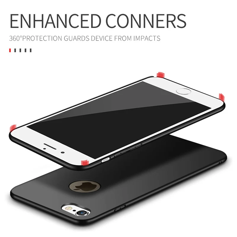 MSVII For iPhone 6 6S Plus Case Finger Ring Matte Cover Coque S Holder Back |