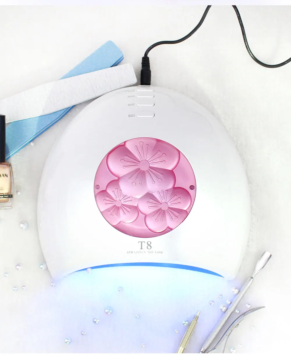 Лампа T8 для ногтей Uv Led 65 Вт ультрафиолетовая Лаковая лампа для гель-лака Сушилка для ногтей 33 светодиода оборудование для маникюра и дизайна ногтей