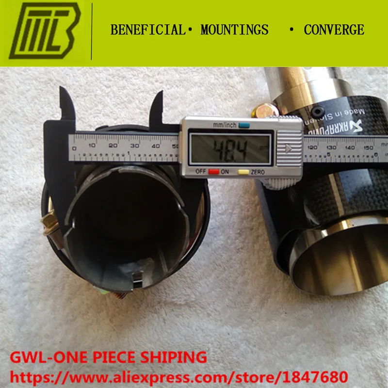 Автомобильный Стайлинг MODIFIDE глушитель Akrapovic вход 44 48 мм выход 101 углеродного