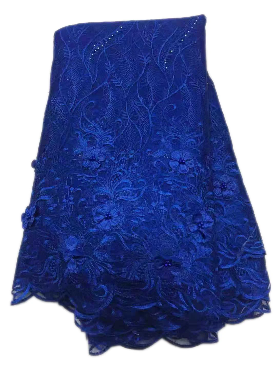 3d кружевная ткань белая африканская французская с бусинами Высококачественная