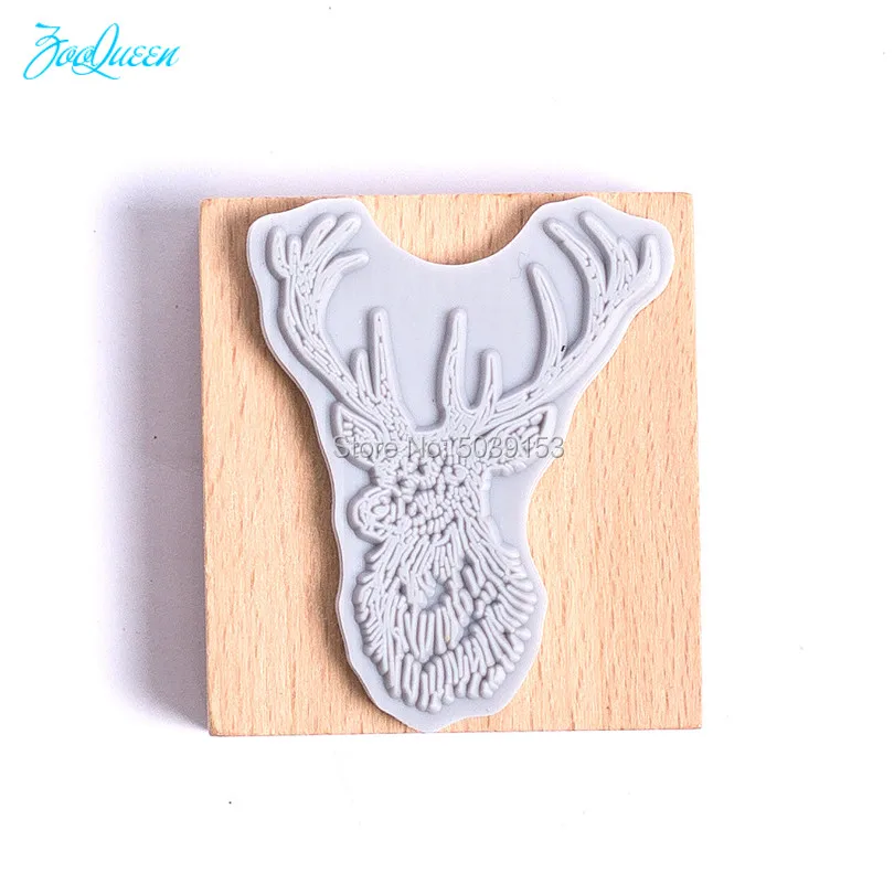 Олень деревянные штампы для DIY скрапбукинга/изготовление открыток/швейная ткань/комплект резиновых штампов канцелярские товары художественные принадлежности украшения