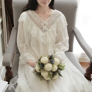 Женская ночная рубашка в винтажном стиле, цвет в ассортименте