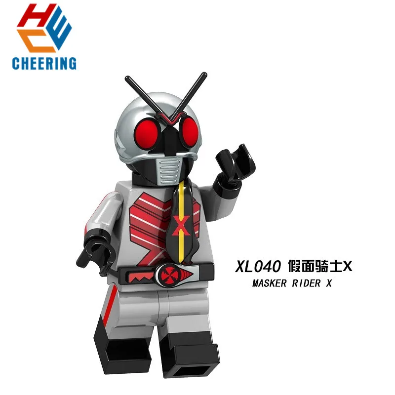 XL040 Without Box Одиночная строительные блоки Японский комикс серии Masker Rider X Riderman Kamen RiderV3 фигурки развивающий конструктор для детей игрушки XL042 - Цвет: XL040 Without Box