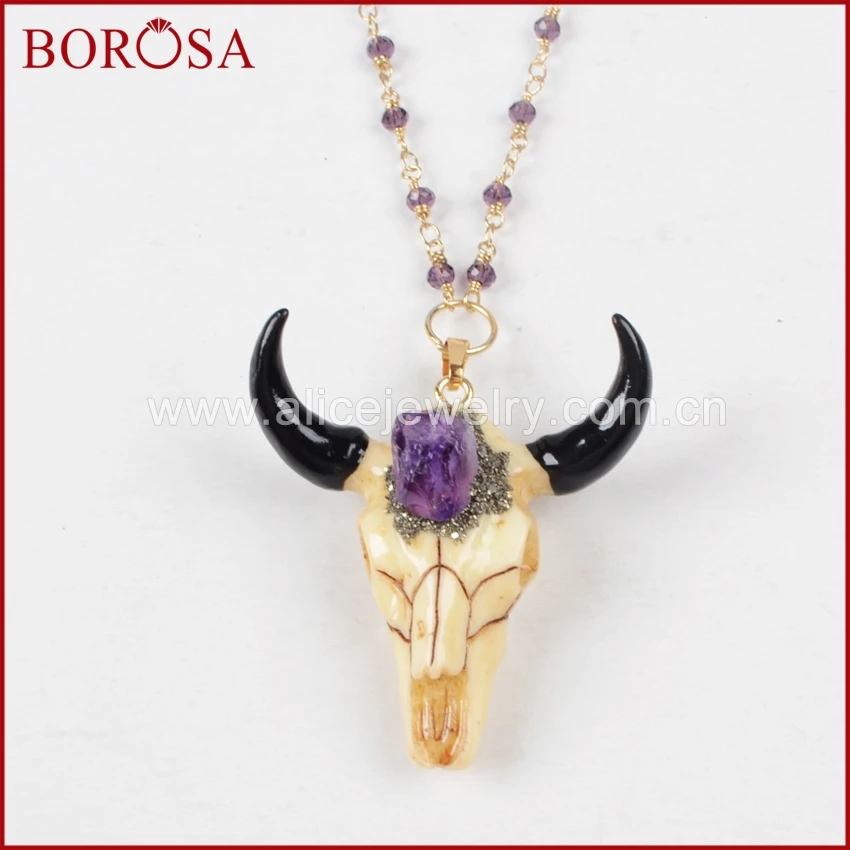 BOROSA Longhorn смолы рога крупного рогатого скота подвески и необработанных природных