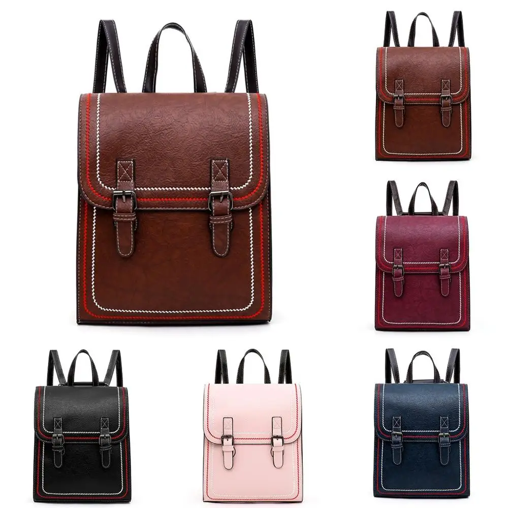 Luxury high quality 2019 new backpack lady retro fashion bag ladies simple style leather | Багаж и сумки