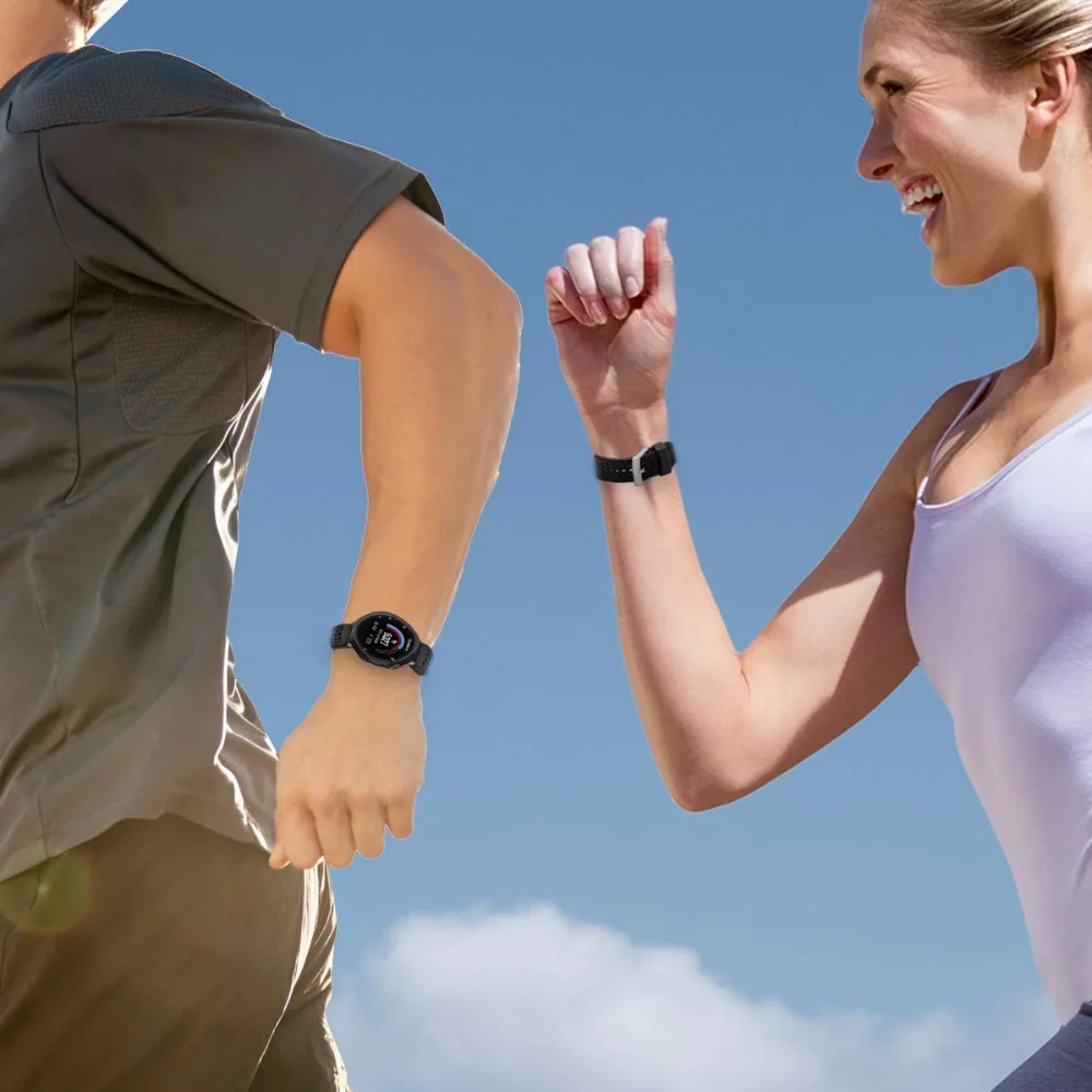 Двухцветный силиконовый резиновый ремешок для наручных часов Garmin Forerunner 235 220 230 620