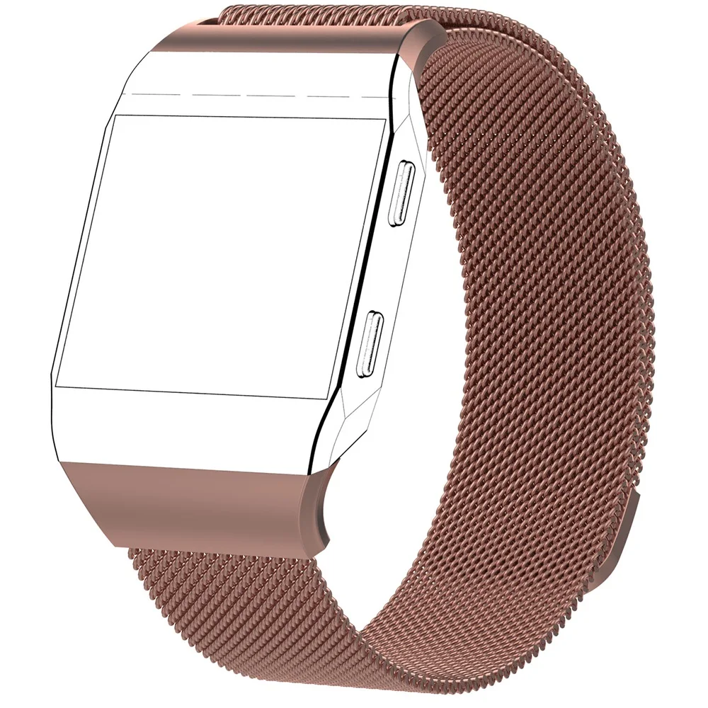 Магнитный Браслет для Fitbit ionic ремешок из искусственной кожи для ионной нержавеющей стали металлические сменные ремешки Миланский спортивный браслет