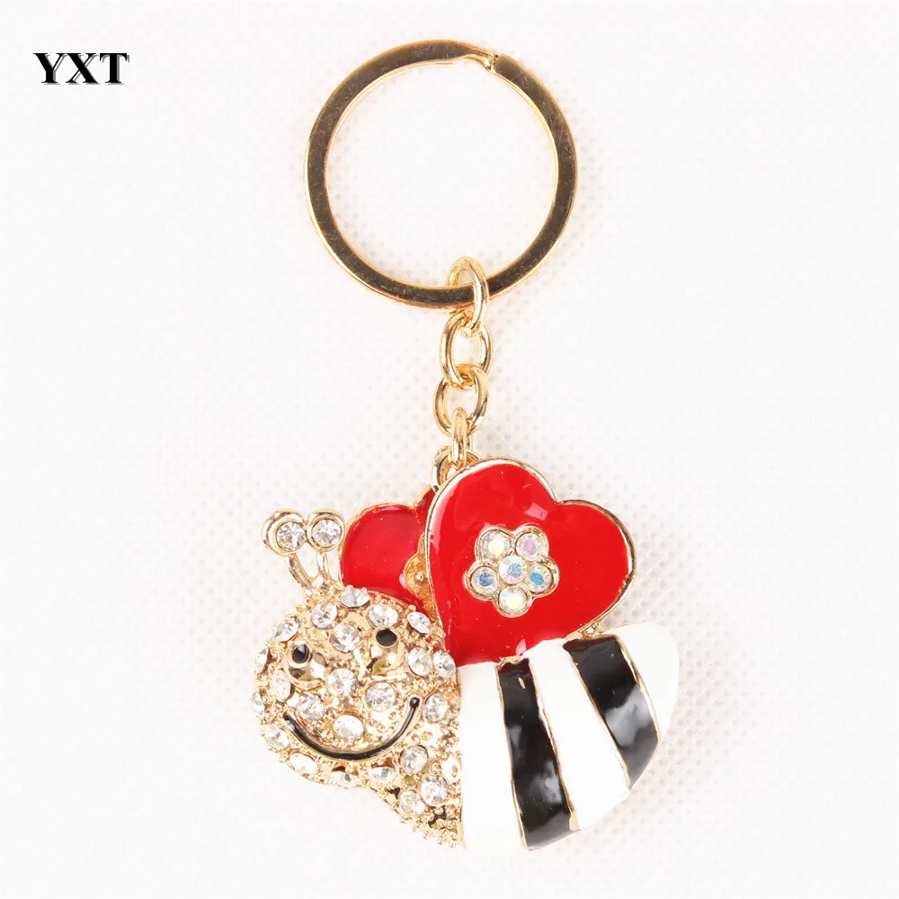 10 шт. белый пчелиный мед с красивым рисунком сердца Модные милые стразы кристалл