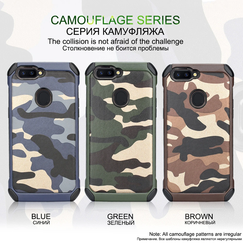 Чехол для OPPO R7S R7 Plus R9 R9S армейский Камуфляжный противоударный защитный чехол R11 R11S