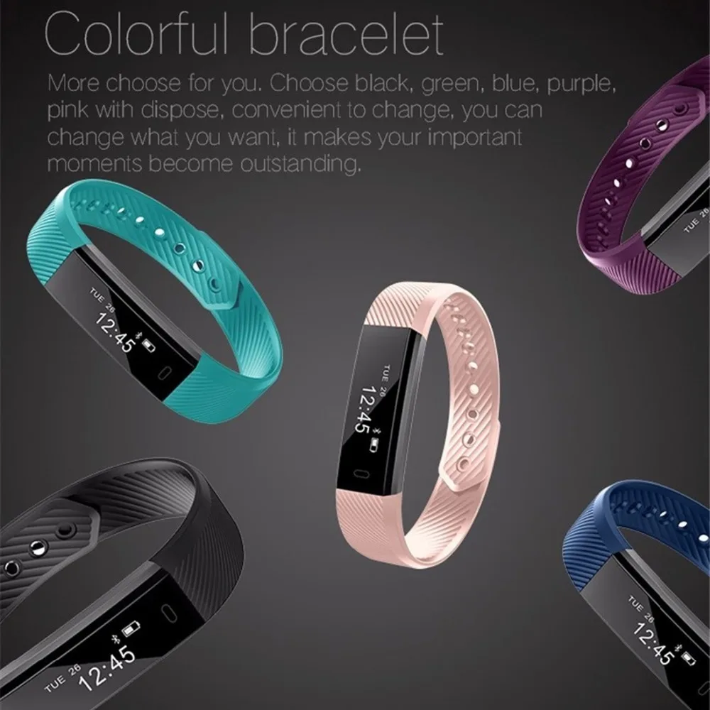 

ID115 0.86 inch OLED Display Smart Bracelet IP67 Waterproof Support Pedometer / Calls Remind / Sleep Monitor etc