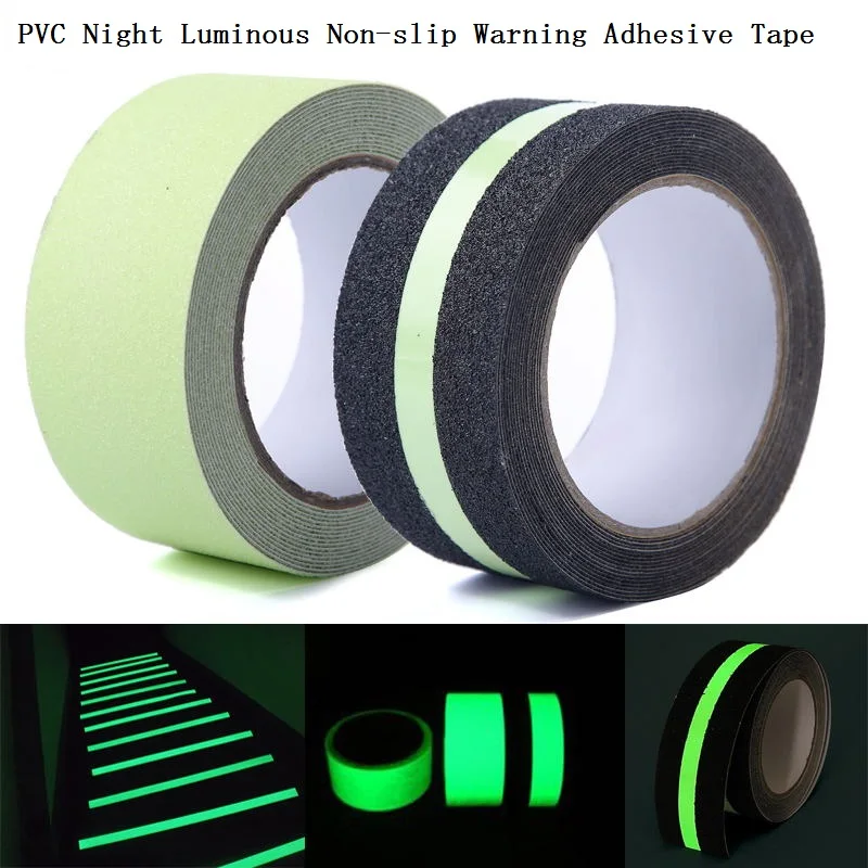 

5cm*5M Night Luminous Floor Stairs Non-slip PVC Self-adhesive Tape Fluorescent Warning Safety adhesive tape