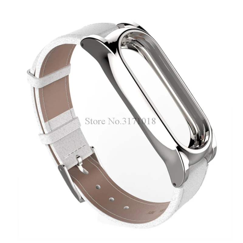 Кожаный ремешок TROLLOVE для смарт часов Xiaomi Mi Band 2 браслет mi band Miband металлический