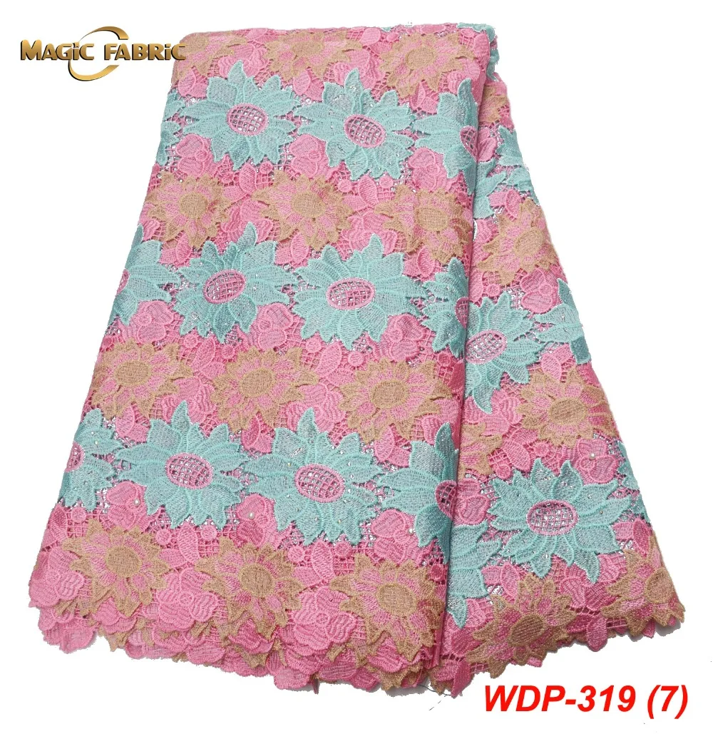 

2018 French Nigerian Laces Fabric For Sewing High Quality African Guipure Cord Lace Fabric For Wedding Dress WDP-319