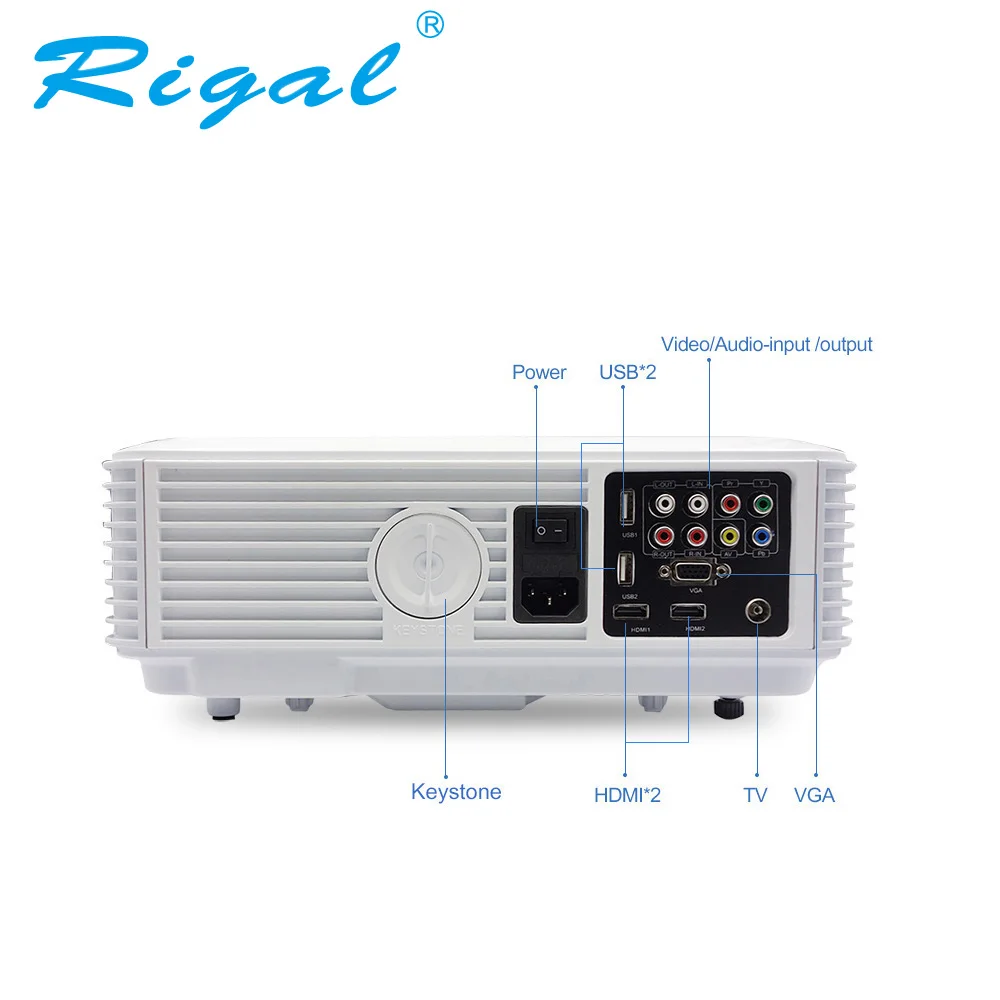 Rigal проектор RD804 светодиодный смарт Android Wi Fi 4000 люмен Beamer портативный HD 1080 P для