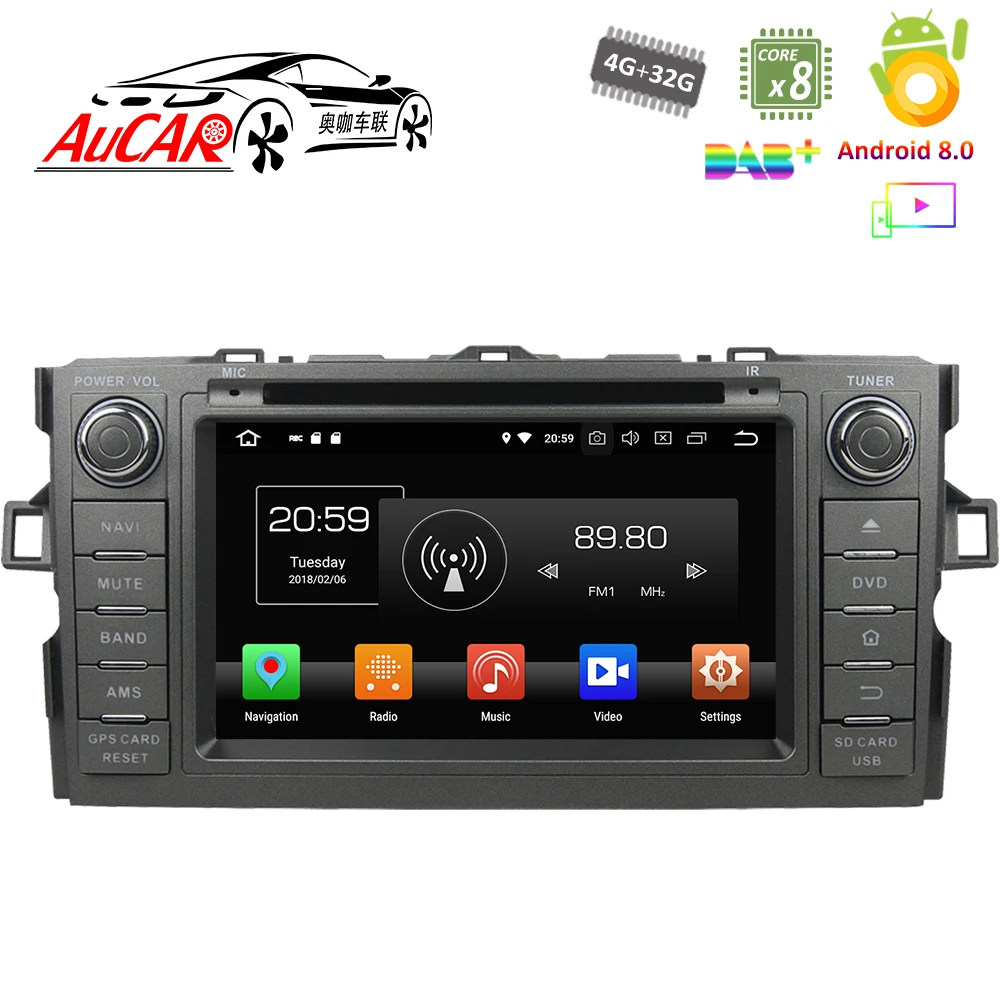 Сенсорный экран для Toyota Auris Автомобильный GPS dvd плеер мультимедийная система HD