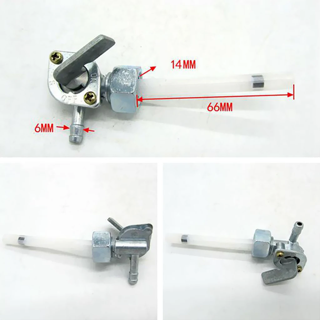 Motorcycle Gas Petcock Fuel Tap Valve Switch Pump For CG-125 156FMI Honda FUEL Silver Aluminum+Plastic |