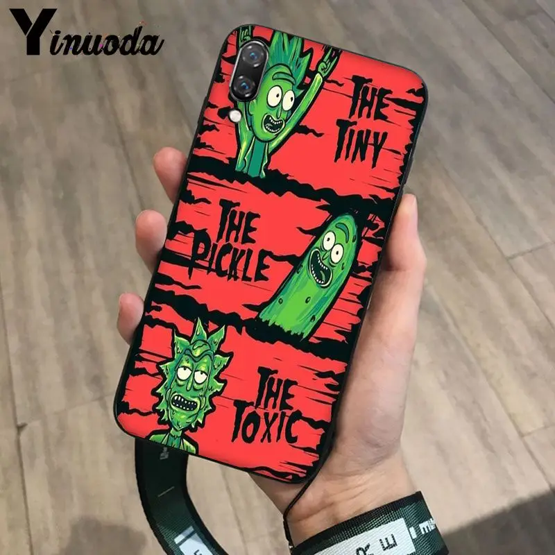 Yinuoda мультфильм Рик и Морти ТПУ мягкий силиконовый черный чехол для телефона для Haiwei P9 P 10 Plus P20 P20 Pro Honor 9 10 чехол
