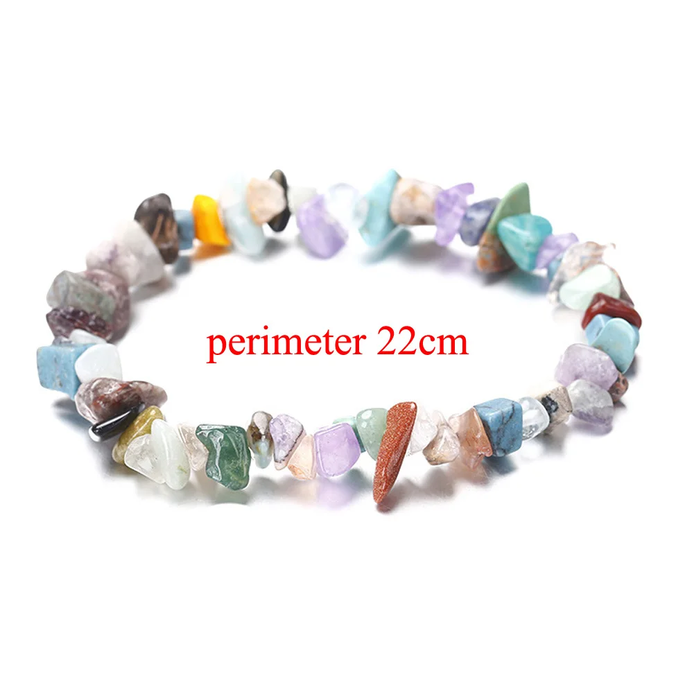 

Natural Stone Beads Bracelet Fashion Crystal Bracelet Women Chakra Irregular Stretch Bead Bracelets Colorful Bracelets Bangles