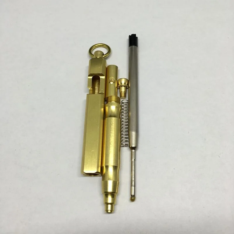 EDC ручная латунная медная ручка автоматическая шариковая ручка 5 шт./лот