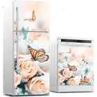 Наклейка для холодильника с бабочкой на заказ, наклейка для морозильной камеры, настенная наклейка, домашний декор