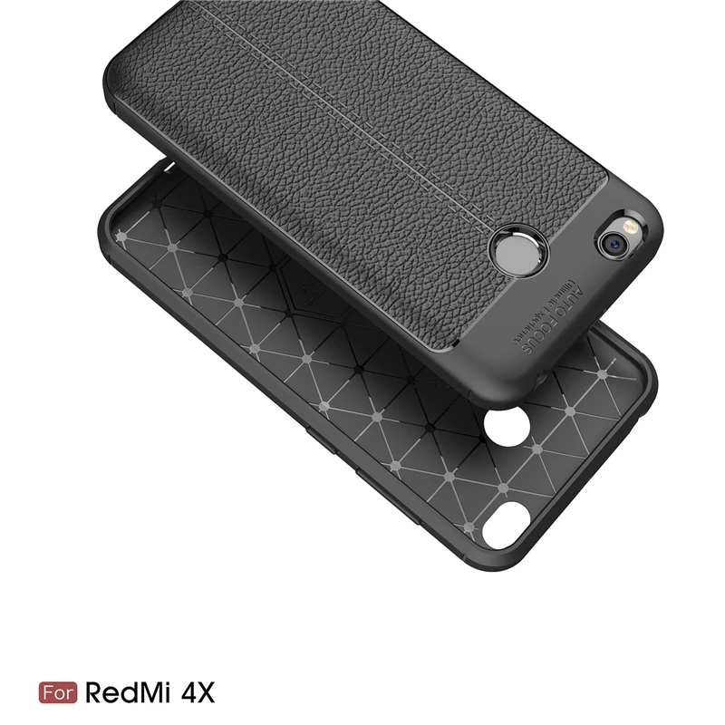 Чехол для телефона Xiaomi Redmi 4 4X из искусственной кожи деловой чехол с узором Личи