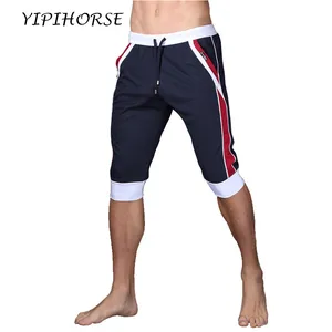 2018 настоящие новые пляжные шорты для тренажерного зала Yipihorse, летние спортивные мужские брюки для отдыха, эластичные Брендовые спортивные штаны, Мужская быстросохнущая верхняя одежда для дома