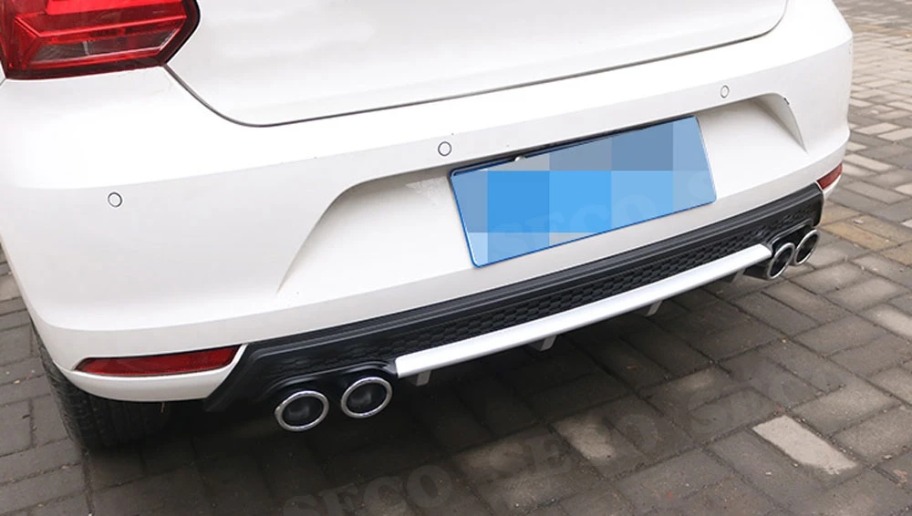 Высококачественный PP рассеиватель задней губы спойлер для Volkswagen VW Polo Стандартный- задний брызговик пластина молоток для правки крыльев