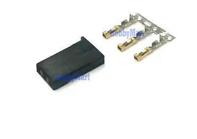 

Male Servo Connector for RC Jr Hitec Futaba with Gold Plated crimps x 20 SETS