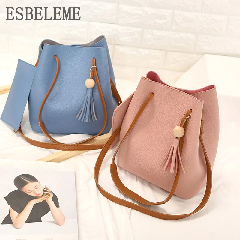 2019 Высокое качество Женщины Искусственная кожа сумка мешок с кулисой женский