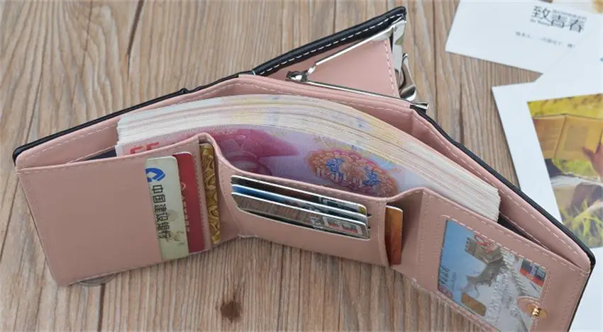 Модные женские короткие кошельки с оленем милый маленький кошелек портмоне держатель для карт из искусственной кожи Дамский мини-кошелек Porte Monnaie Homme