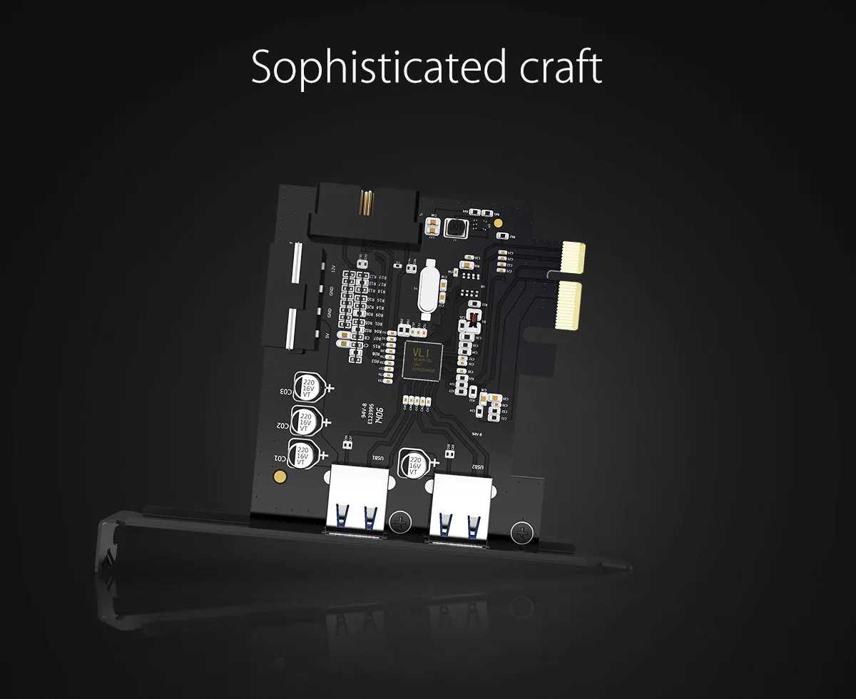 2 порта USB 3,0 PCIe Плата расширения 2 внешних порта и 1 внутренний 19Pin разъем для PCI-E x1/x4/x8/x16 компьютера ПК, PVU3-2O2I