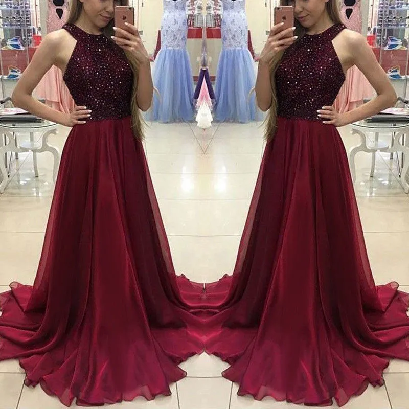 

Женское винтажное платье без рукавов, длинное вечернее кружевное платье с блестками и лямкой на шее, лето 2019