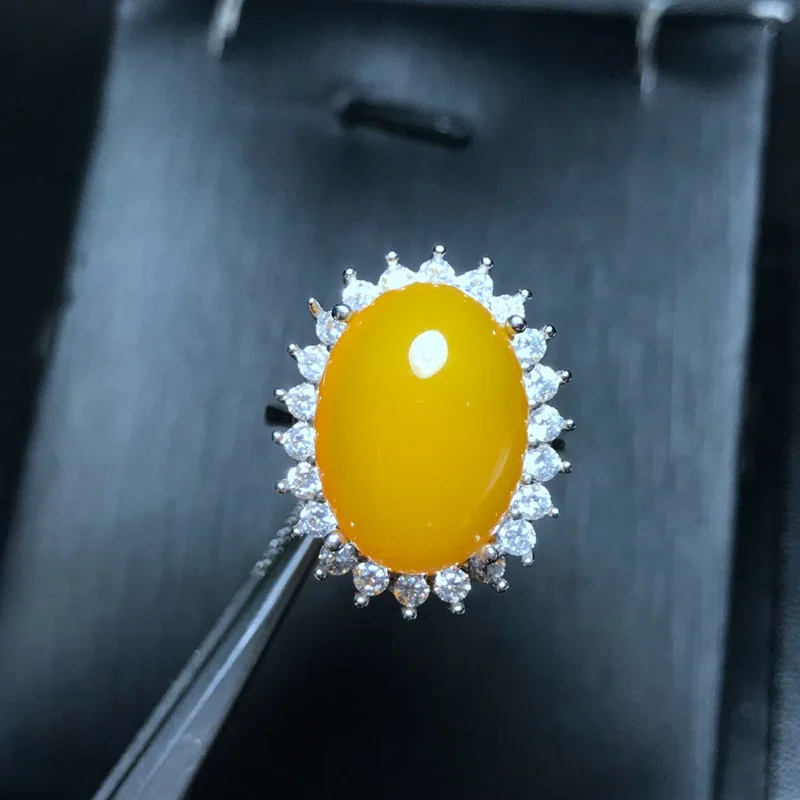 

KJJEAXCMY boutique jewelry 925 Silver-inlaid Natural Garnet Female Ring Mini Support Detection