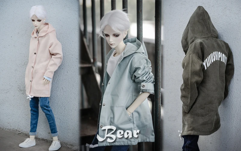 Аксессуары для одежды BJD в масштабе 1/4 1/3 куртка с капюшоном пальто BJD/Аксессуары