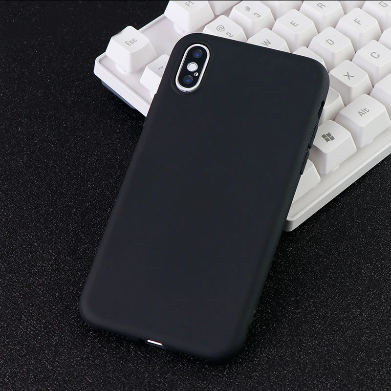 Однотонные цветные чехлы для телефонов iPhone 6 s 7 8 Plus X XS MAX XR мягкий силиконовый
