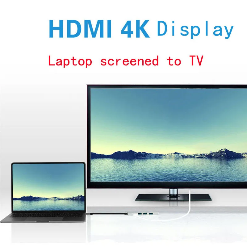 Док станция с разъемом типа C HDMI VGA USB3.0 аудио концентратор питания для ноутбука