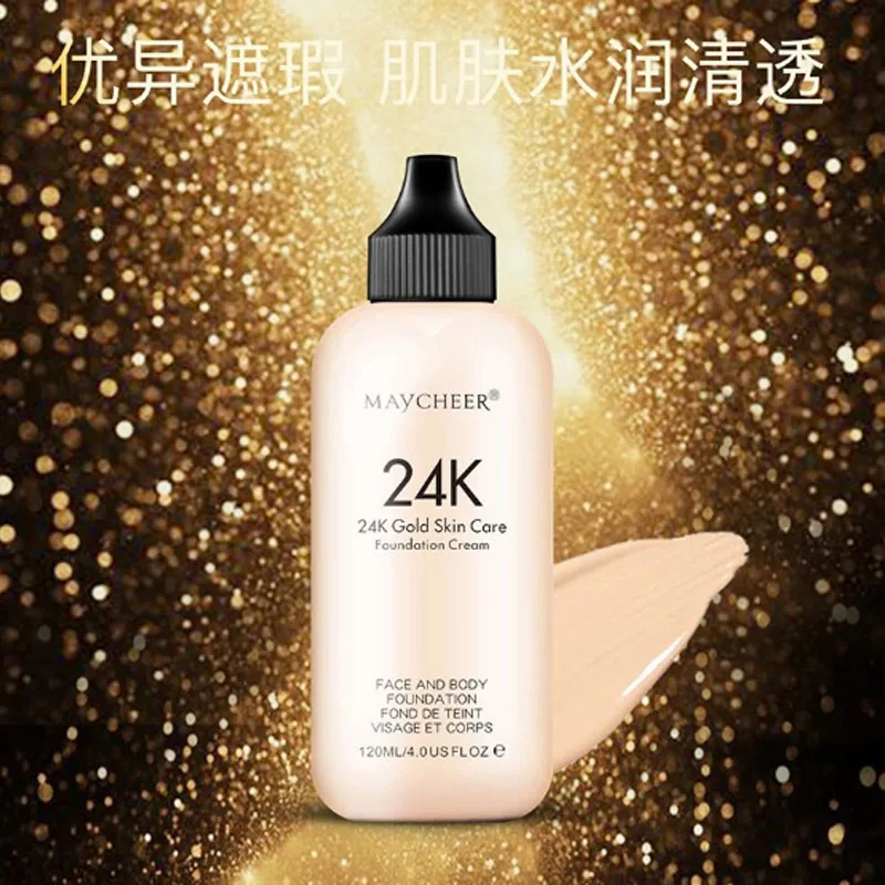 Бренд MAYCHEER 24K увлажняющая косметика/основа Увлажняющая контроль масла осветляет кожу и стойкий макияж натуральный гладкий и нежный