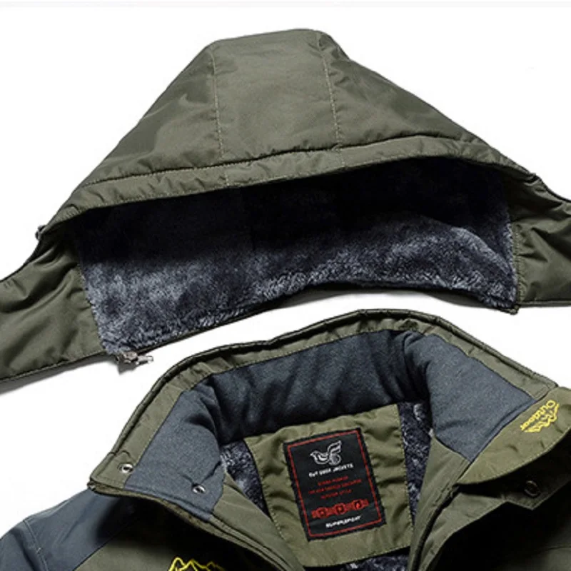 Мужская Зимняя парка большого размера с флисовой подкладкой|coats male|jacket men7xl 8xl |