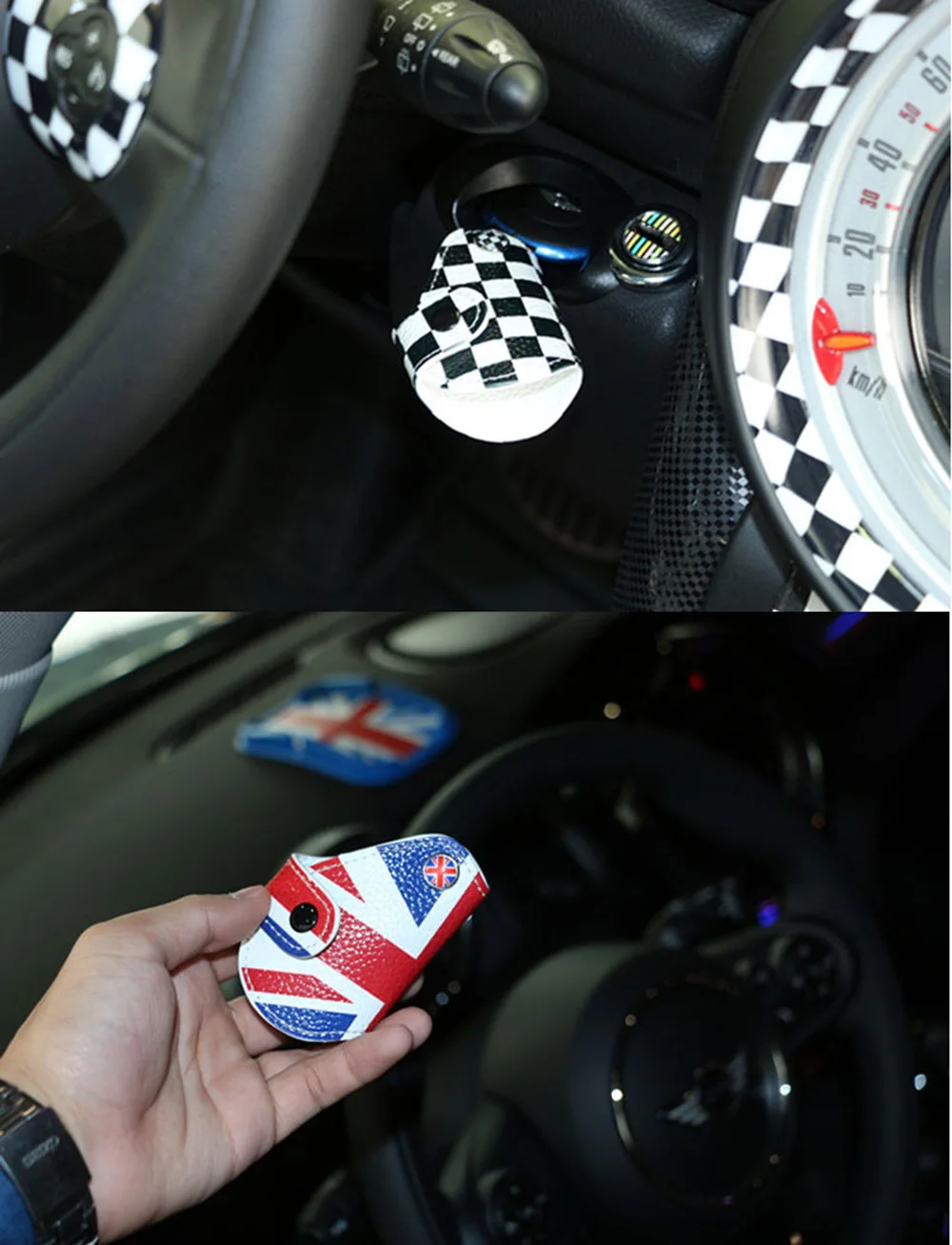Кожаный брелок Юнион Джек чехол для ключей сумка держатель для Mini Cooper Countryman Clubman R55 R56 F55 F56 F60 аксессуары для стайлинга автомобилей
