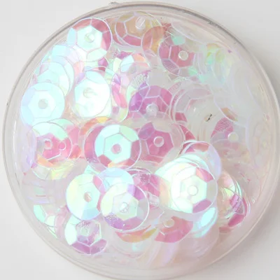 

50 г (4000 шт) 6 мм чашки пайетки для рукоделия одежды DIY свадебная одежда аксессуары для тиснения Белый AB прозрачный конфетти