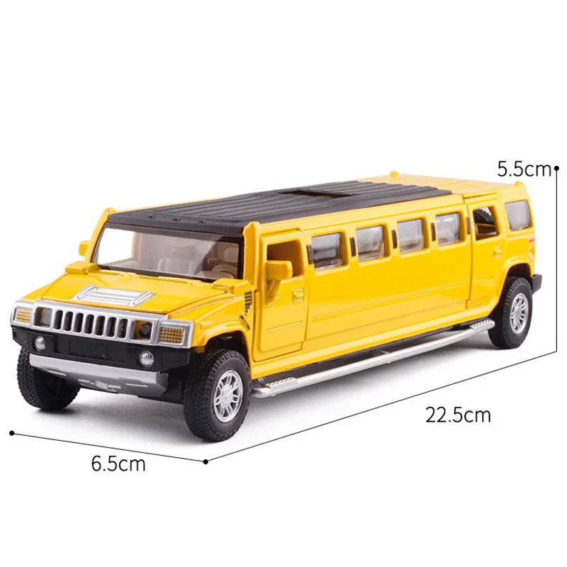 1:32 Limousine Hummer автомобили из литого металла модель игрушки тянуть назад мигающая Музыка Дети Игрушки транспортные средства