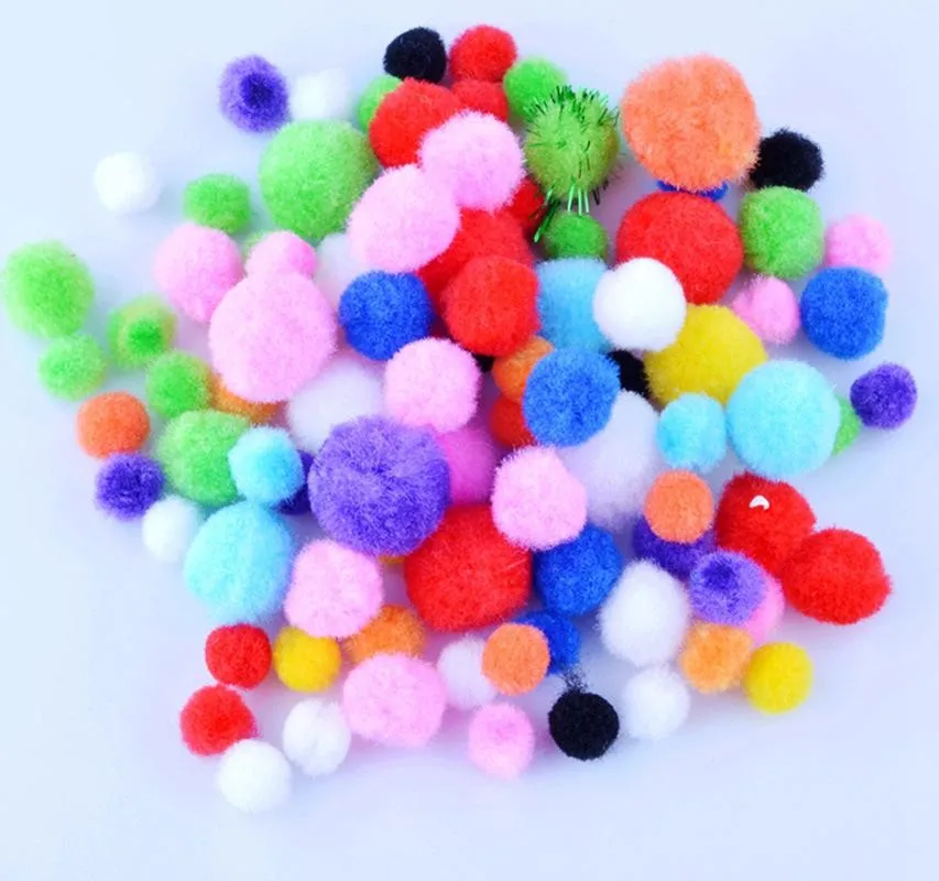 6-30mm 100pcs Разноцветный для художественного оформления ногтей, ручная работа мяч 8/10/12/15/20/25/30 мм меховой помпон домашний Декор Декоративные цветы ремесла K01445 - Цвет: 6-30mm 100pcs