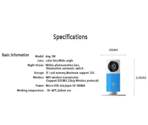 Мини CCTV камера 720 P HD умная собака Wifi Домашняя безопасность ip детский монитор