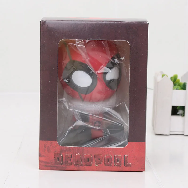new deadpool box Фигурка с качающейся головой игрушка Dragon Ball Z Сон Гоку криллин Супер Марио Мстители супер герой Кошмар перед Рождеством Джек игрушки - Цвет: new deadpool box