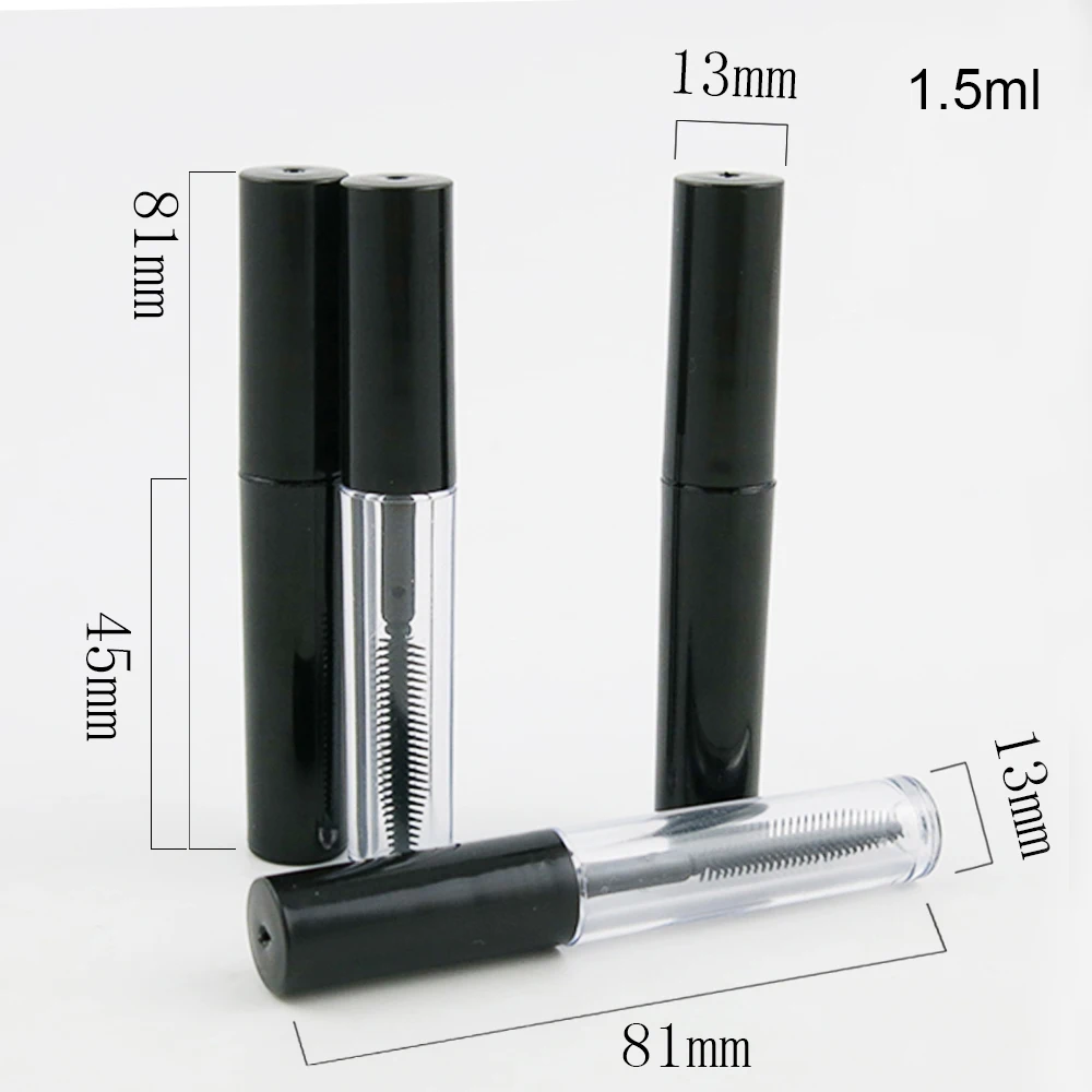5pcs 1.5ml Mascara Tube with Black Cap Make up Cream Small Mini Empty Eyeliner bottle | Красота и здоровье