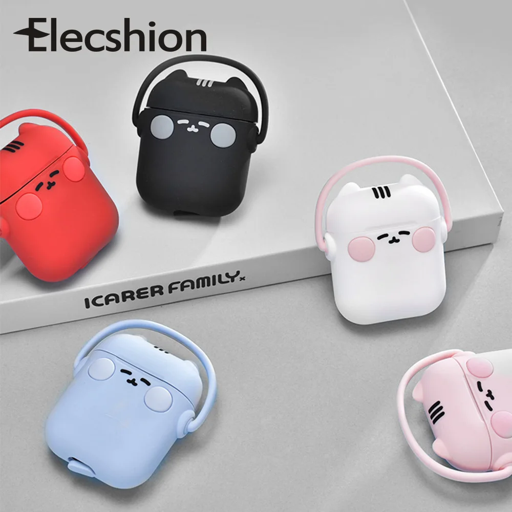 Силиконовый беспроводной Bluetooth чехол для наушников Apple AirPod милый мультяшный