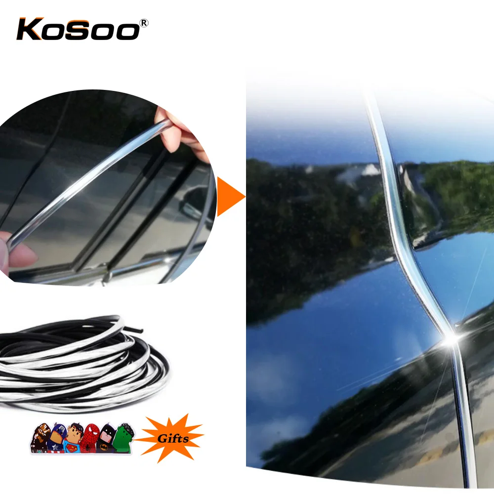 

Защитная полоска для края двери автомобиля KOSOO, защита от царапин, дверные молдинги боковых царапин, стайлинг автомобилей